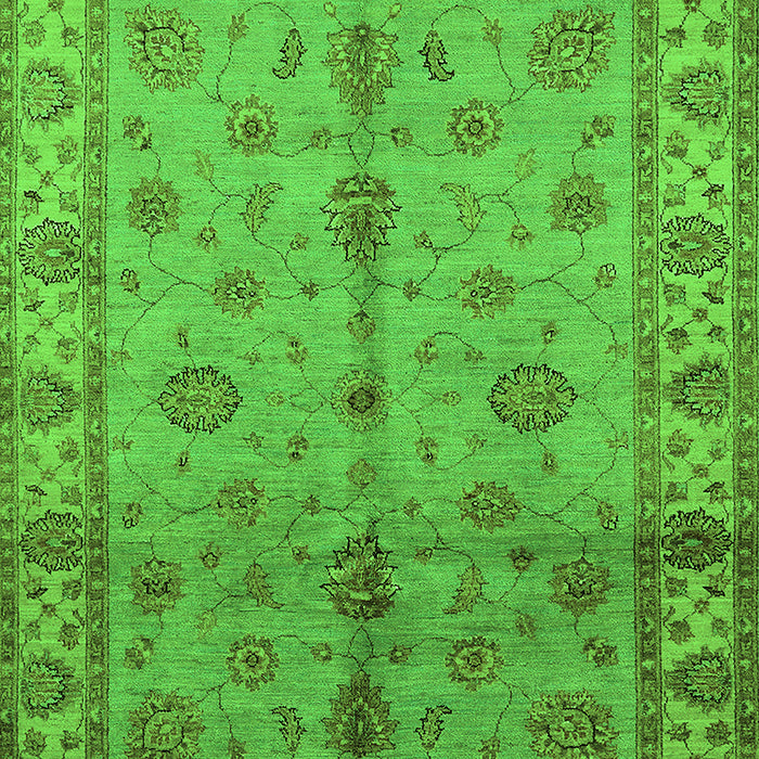 Oriental Green Traditional Rug, urb891grn