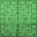 Square Oriental Emerald Green Traditional Rug, urb891emgrn