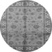 Round Oriental Gray Traditional Rug, urb891gry