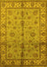 Oriental Yellow Traditional Rug, urb891yw