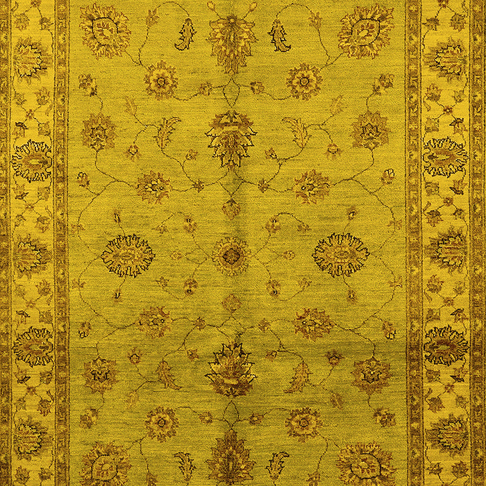Oriental Yellow Traditional Rug, urb891yw