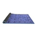 Sideview of Oriental Blue Traditional Rug, urb891blu