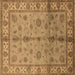 Square Machine Washable Oriental Brown Traditional Rug, wshurb891brn