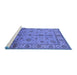 Sideview of Machine Washable Oriental Blue Traditional Rug, wshurb891blu