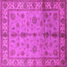 Square Oriental Pink Traditional Rug, urb891pnk