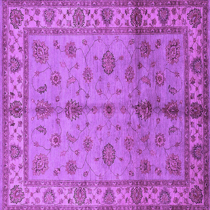Square Oriental Purple Traditional Rug, urb891pur
