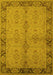 Oriental Yellow Traditional Rug, urb892yw