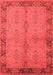 Oriental Red Traditional Area Rugs
