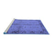 Sideview of Machine Washable Oriental Blue Traditional Rug, wshurb892blu