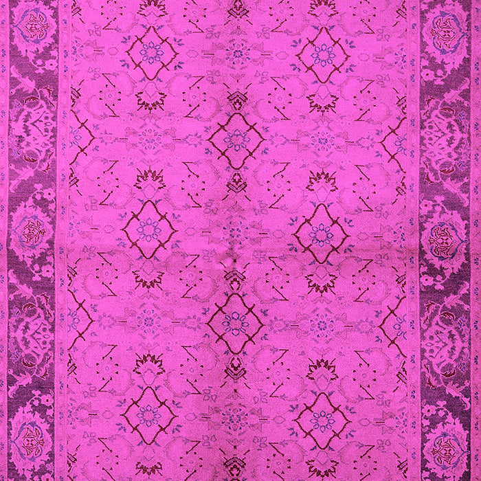 Machine Washable Oriental Pink Traditional Rug, wshurb892pnk