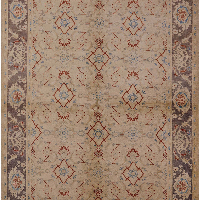 Mid-Century Modern Sienna Brown Oriental Rug, urb892