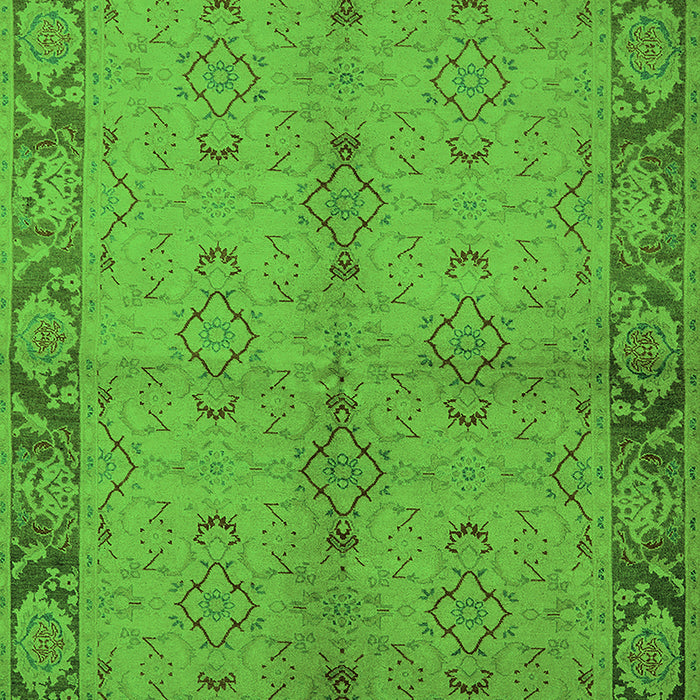 Oriental Green Traditional Rug, urb892grn