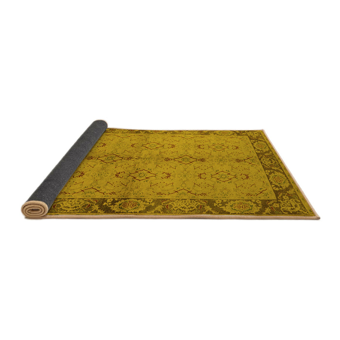 Sideview of Oriental Yellow Traditional Rug, urb892yw