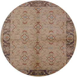 Round Machine Washable Industrial Modern Sienna Brown Rug, wshurb892
