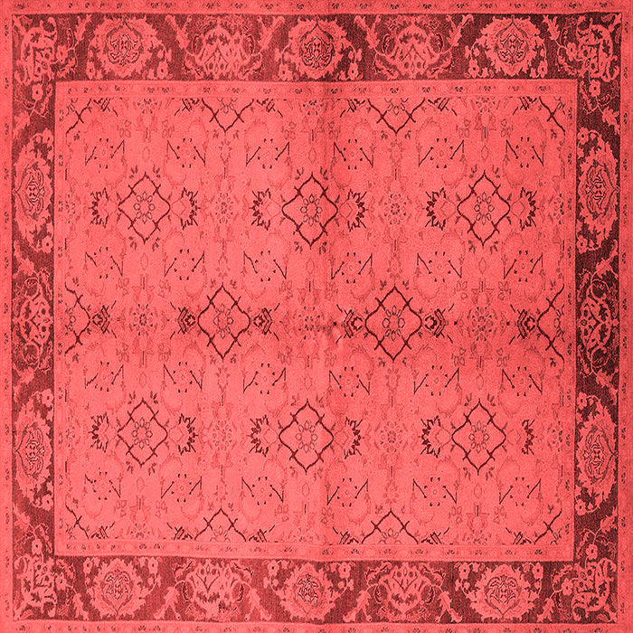 Machine Washable Oriental Red Traditional Rug, wshurb892red