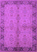 Machine Washable Oriental Purple Traditional Area Rugs, wshurb892pur