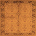 Square Oriental Orange Traditional Rug, urb892org