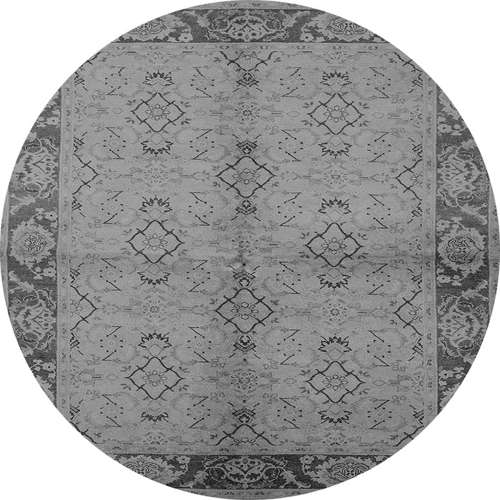 Round Oriental Gray Traditional Rug, urb892gry