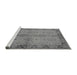 Sideview of Machine Washable Oriental Gray Traditional Rug, wshurb892gry