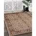 Machine Washable Industrial Modern Sienna Brown Rug in a Family Room, wshurb892