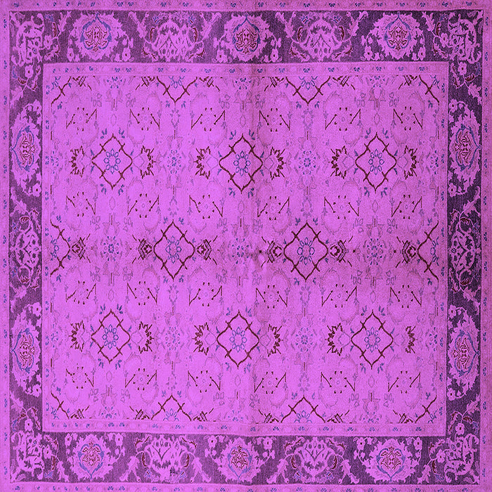 Square Oriental Purple Traditional Rug, urb892pur