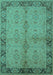 Oriental Turquoise Traditional Rug, urb892turq