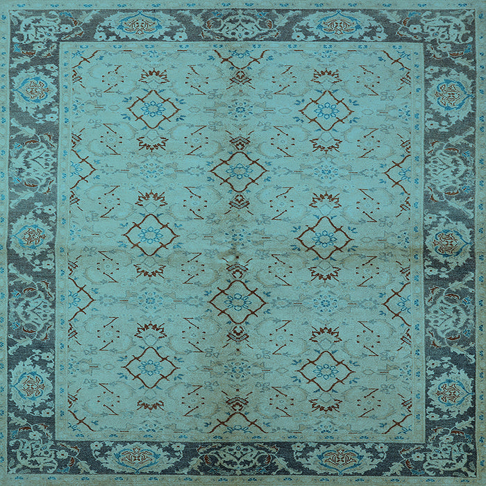 Square Oriental Light Blue Traditional Rug, urb892lblu