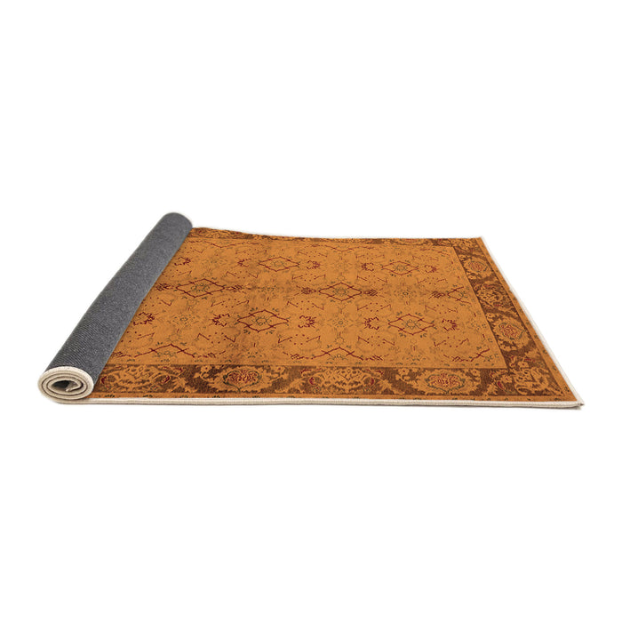 Sideview of Oriental Orange Traditional Rug, urb892org