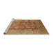 Sideview of Machine Washable Industrial Modern Mahogany Brown Rug, wshurb893