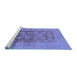 Sideview of Machine Washable Oriental Blue Traditional Rug, wshurb893blu