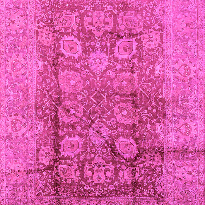 Machine Washable Oriental Pink Traditional Rug, wshurb893pnk