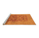 Sideview of Machine Washable Oriental Orange Traditional Area Rugs, wshurb893org