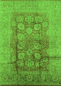 Oriental Green Traditional Rug, urb893grn
