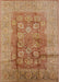 Mid-Century Modern Mahogany Brown Oriental Rug, urb893