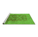 Sideview of Machine Washable Oriental Green Traditional Area Rugs, wshurb893grn