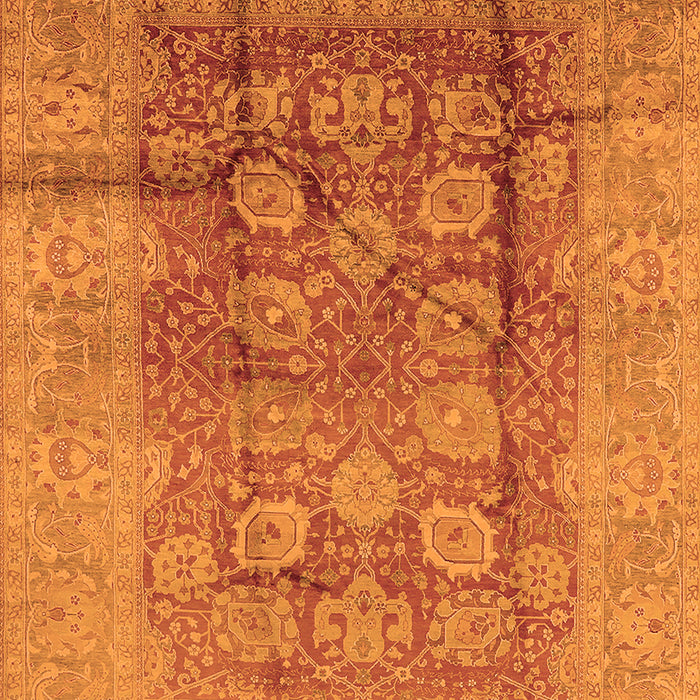 Machine Washable Oriental Orange Traditional Area Rugs, wshurb893org