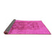Sideview of Oriental Pink Traditional Rug, urb893pnk