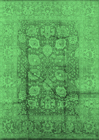 Oriental Emerald Green Traditional Rug, urb893emgrn