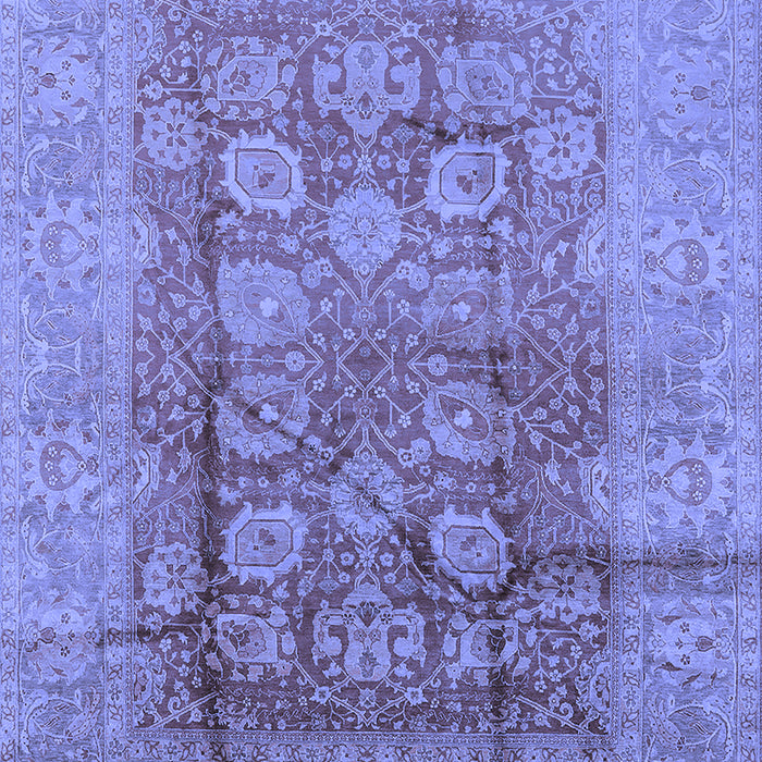 Machine Washable Oriental Blue Traditional Rug, wshurb893blu