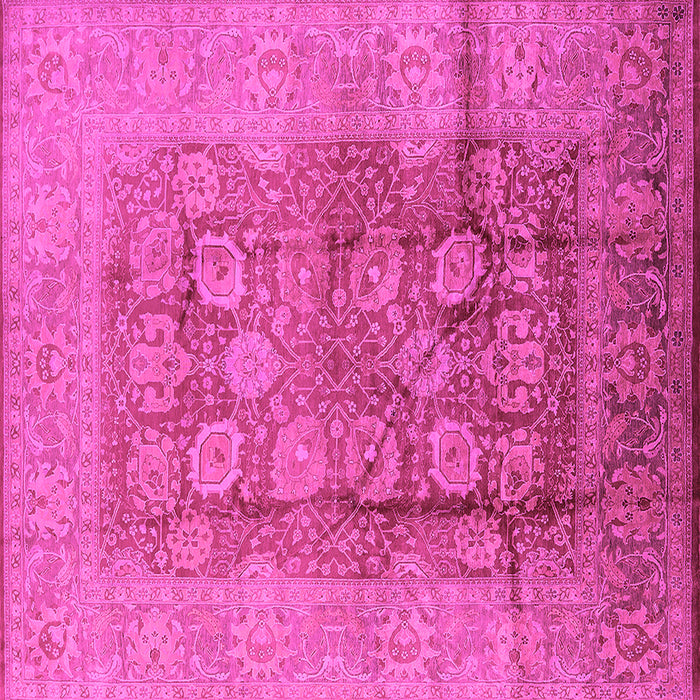 Square Oriental Pink Traditional Rug, urb893pnk