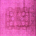 Square Oriental Pink Traditional Rug, urb893pnk