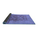 Sideview of Oriental Blue Traditional Rug, urb893blu
