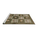 Sideview of Machine Washable Industrial Modern Brown Rug, wshurb894