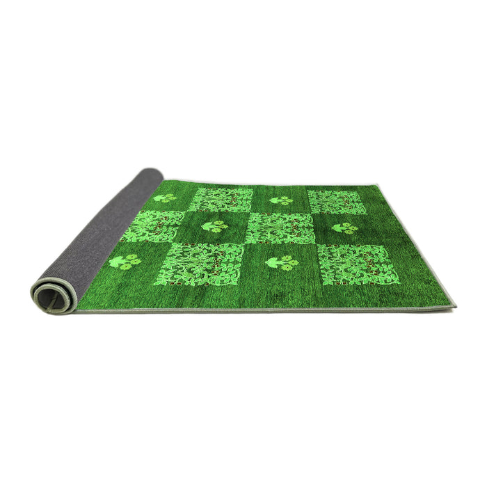 Sideview of Oriental Green Industrial Rug, urb894grn