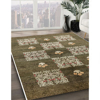 Mid-Century Modern Brown Oriental Rug, urb894