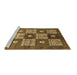 Sideview of Machine Washable Oriental Brown Industrial Rug, wshurb894brn