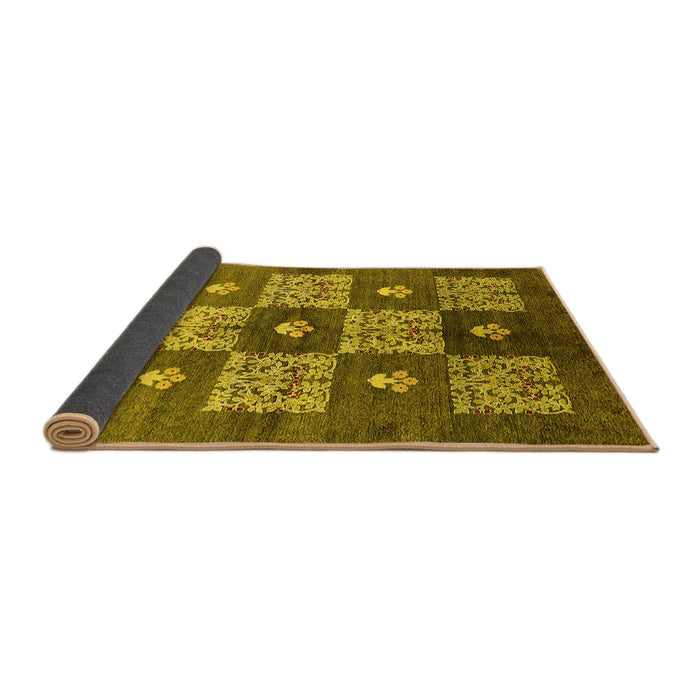 Sideview of Oriental Yellow Industrial Rug, urb894yw