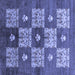 Square Oriental Blue Industrial Rug, urb894blu