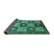 Sideview of Oriental Turquoise Industrial Rug, urb894turq