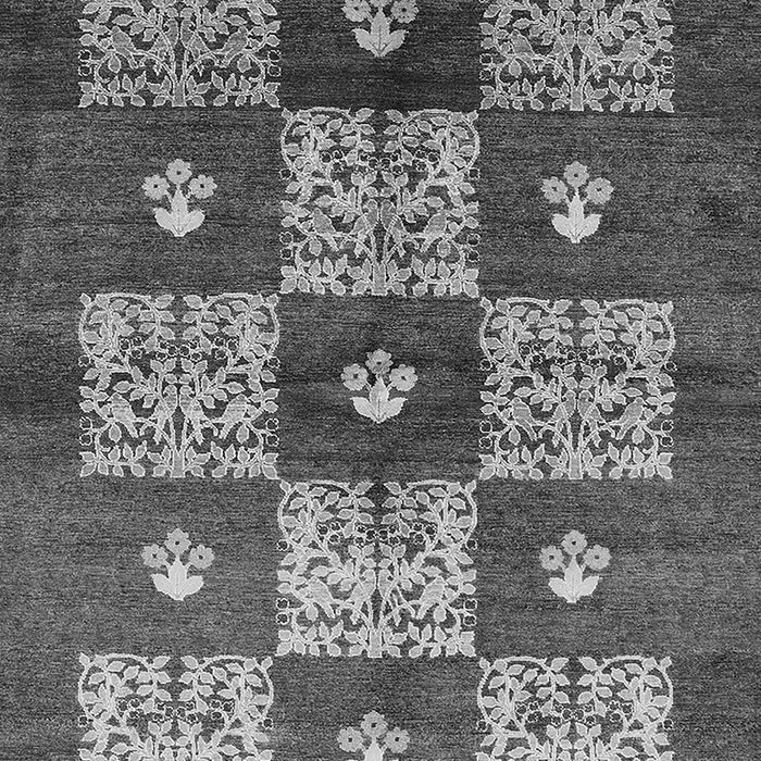 Machine Washable Oriental Gray Industrial Rug, wshurb894gry